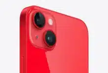 a imaginary product red iphone 15