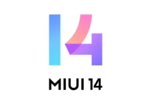 miui 14 logo in a white background